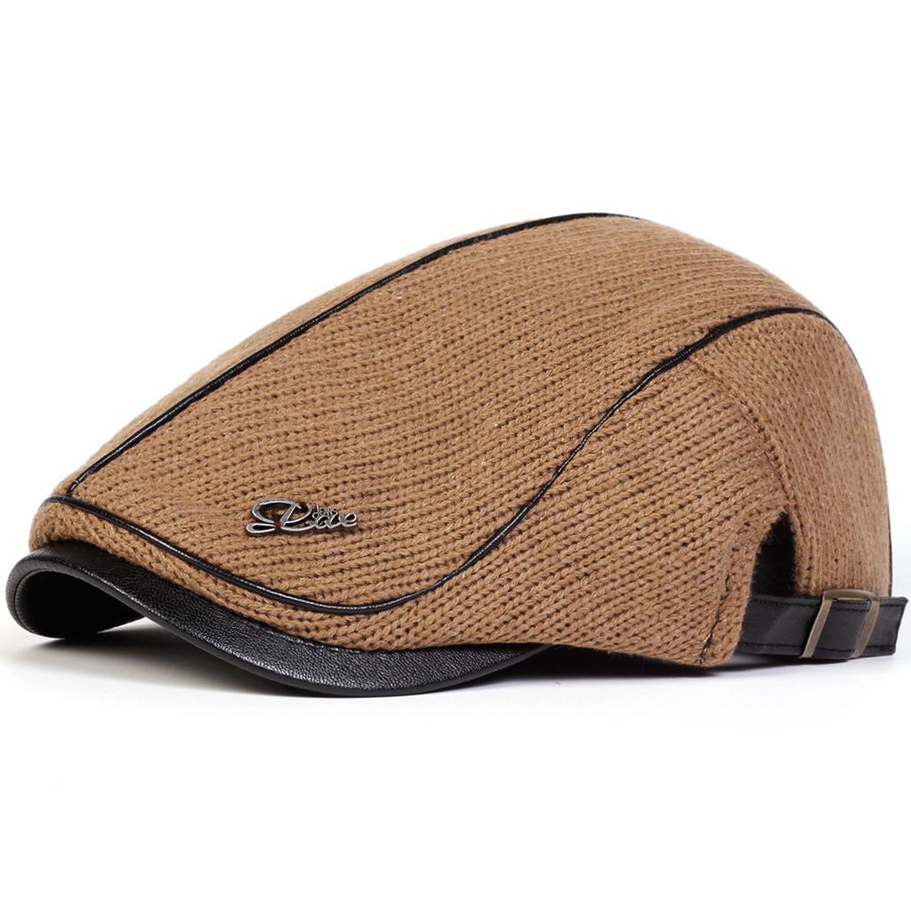Unisex Fashion Wool Knitted Berets Cap Outdoor Tourism Couple Camping Hiking Newsboy Hat Men Driving Flat Top Trucker Hats Winter Caps