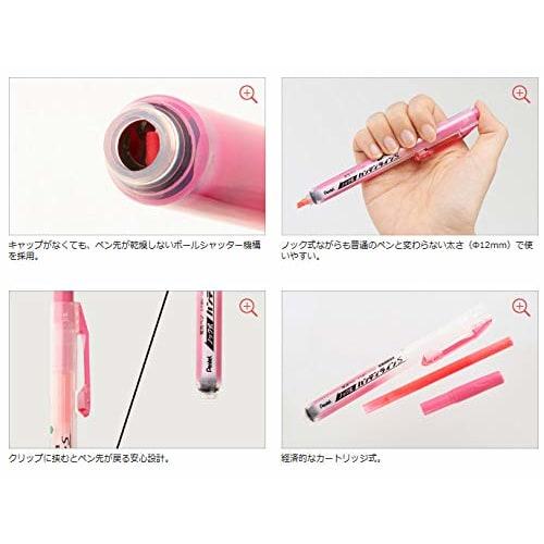 Pentel Highlighter Retractable Handy Line S Pink XSXNS15-P [Bulk Purchase Set of 10]