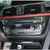 Carbon Fiber AC Outlet Control Vent Sticker Interior Cover Trim For BMW 3 4 F30