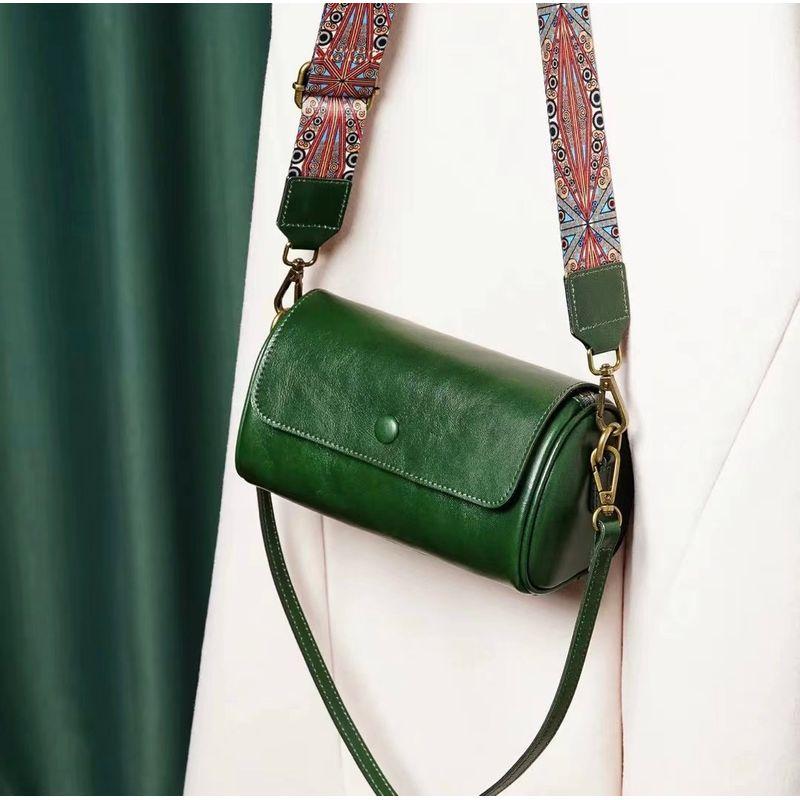 

Mobile Phone Bag Female Crossbody 2025 New Arrival Western Style Fancy Leather Packet Summer Pencil Case Bag One-Shoulder Crossboby Bag Dark green [leather genuine goods]]