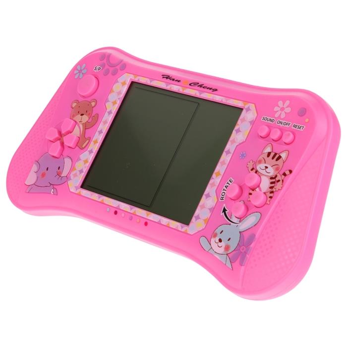 Juego Electrónico Tetris Consola Portátil de Viaje para Niños Rosa