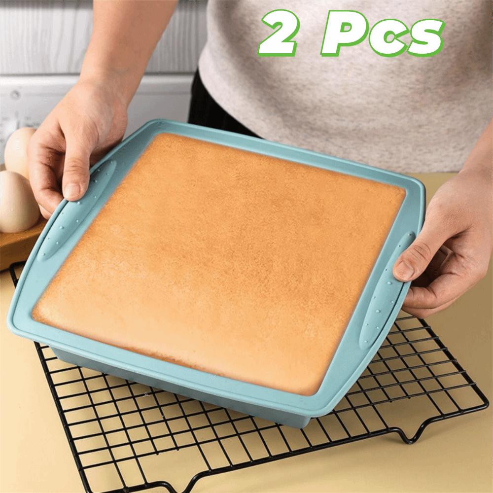 2PCS Flexible Cake Baking Pan Anti-Slip Handle Dessert Baking Mold Bread Mold  Kitchen