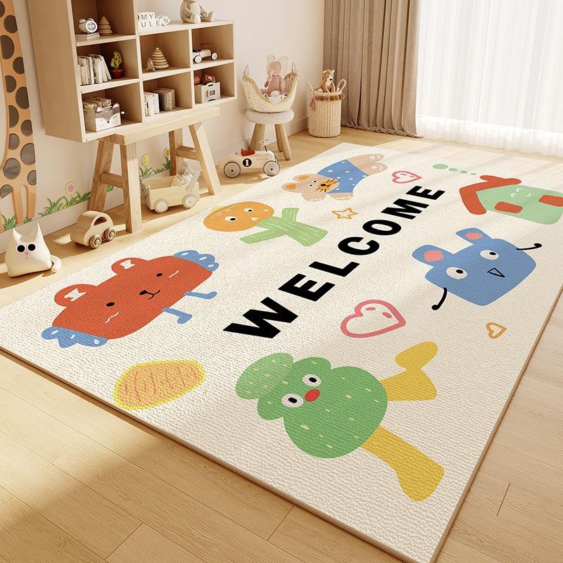 Cute Animal Pig Patterns Carpet Children's Bedroom Crawl Soft Mat Non Slip Sofa Floor Large Area Decor Rug Home Indoor Doormats