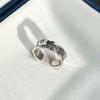 Retro old star letter graffiti star language child dream personality ins tide ring femininity simple versatile ring