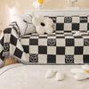 Anti-Scratching Chessboard Plaid Sofa Towel Sofa Cover Cloth Four Seasons Universal Sofa Cushion Sand Straight Row Cover Blanket One-Piece Cushion