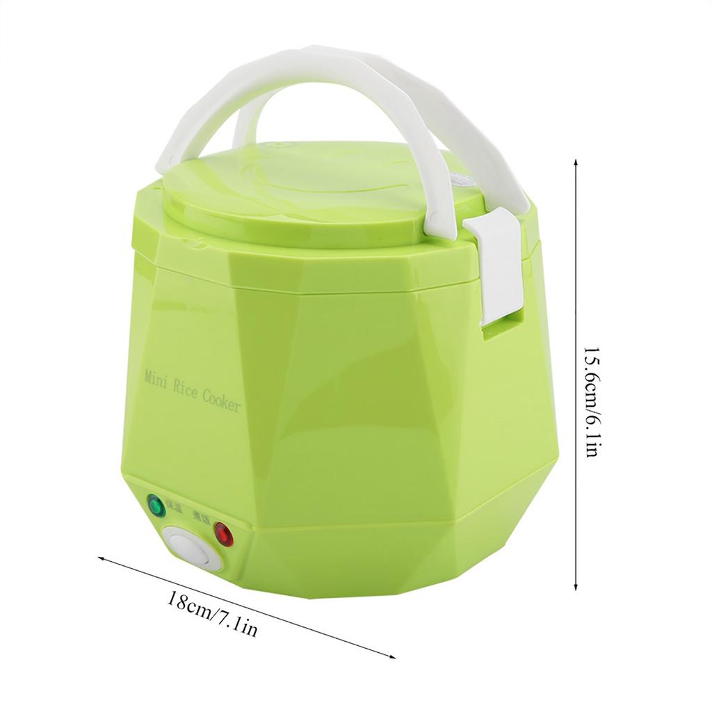 24V 140W 1.3 L Electric Portable Multifunctional Rice Cooker Food Steamer for Truck(Green)