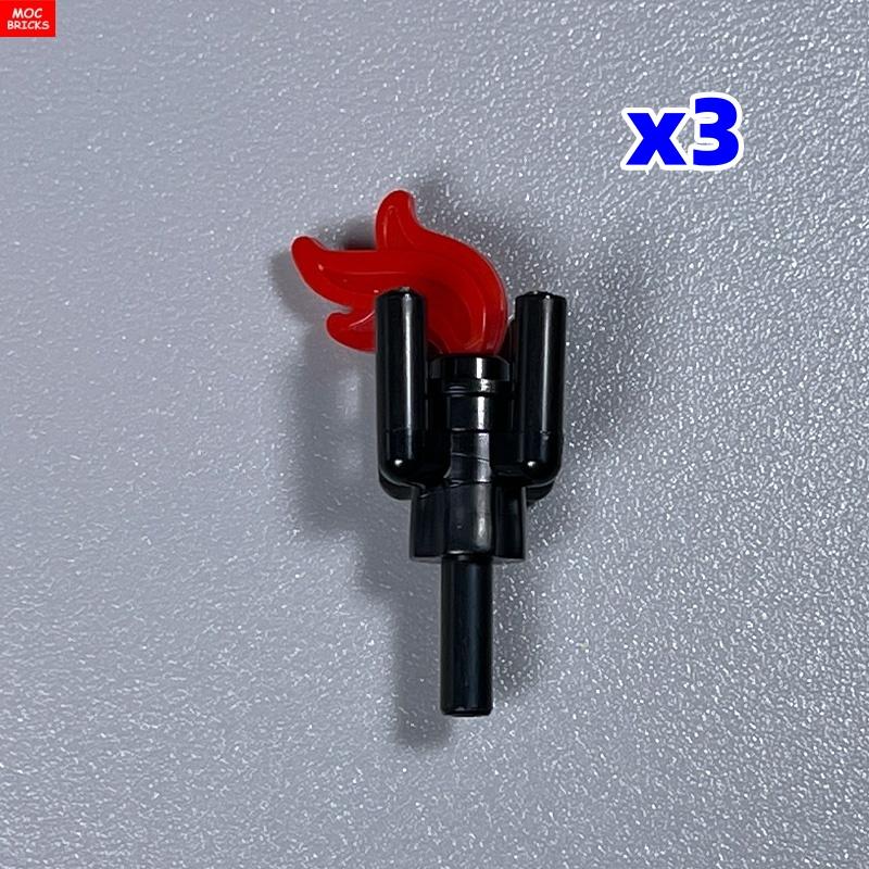 

MOC Bricks Trans Flame Fire Torch 2566 64647 4cm Figure Constructing Blocks DO-IT-YOURSELF Playthings For Children Dolls Gifts