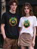 Unisex T shirt Cool Eye Print Casual Streetwear Comfy Summer Short Sleeve Top
