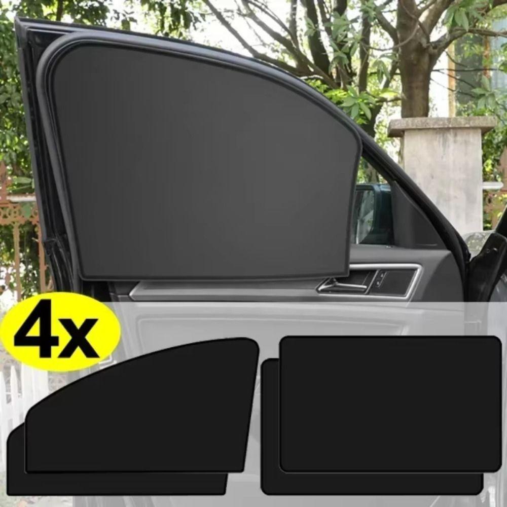2/4Pcs Blackout Car Window Sun Shade Magnetic Car Privacy Curtains Car Window Covers  Camping