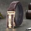 Herren Gürtel Mode Krokodil Muster Gürtel Legierung Automatische Schnalle Riemen Lässig Business Stil Jeans Gürtel