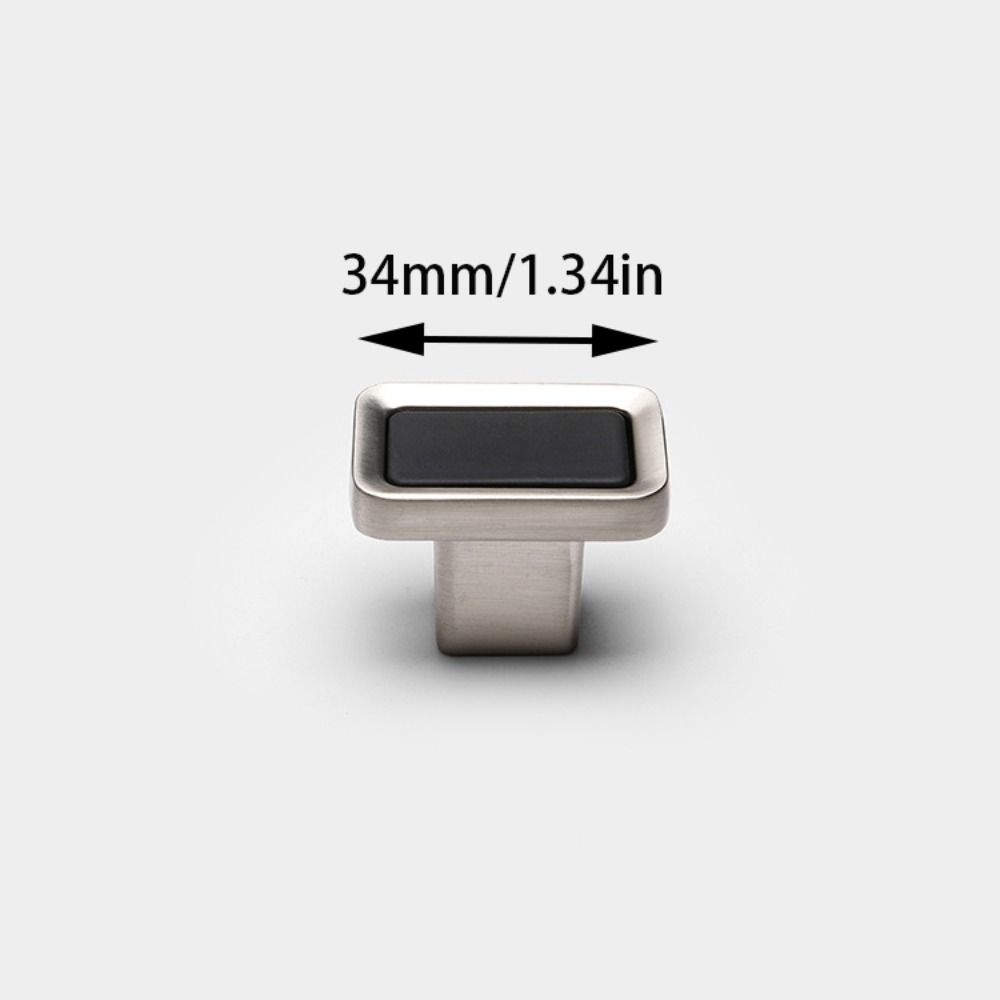 Black Square Single Hole Handle Zinc Zinc Zinc Alloy Cabinet Handle Black Gold Handle  Kitchen Cabinets