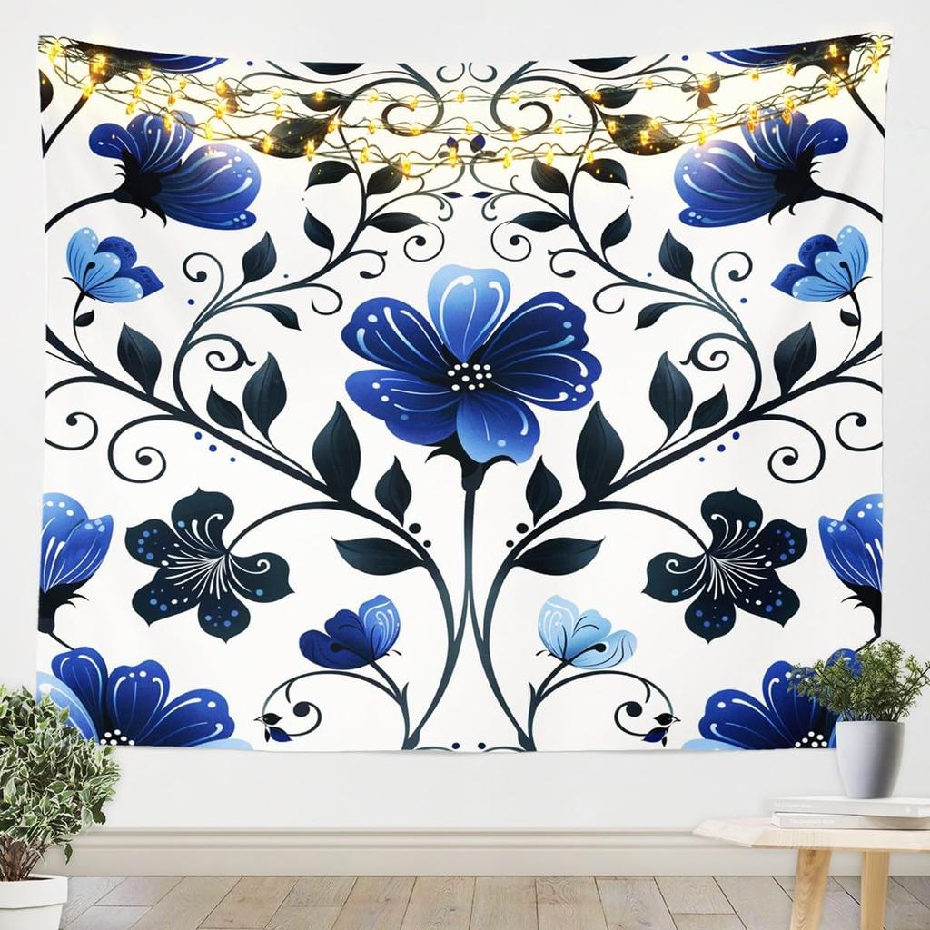 Floral Owl Tapestry For Girls,Kawaii Owl Birds Tapestry For Bedroom Boho Flowers Print Tapestries ,3D Animal Print Tapestry