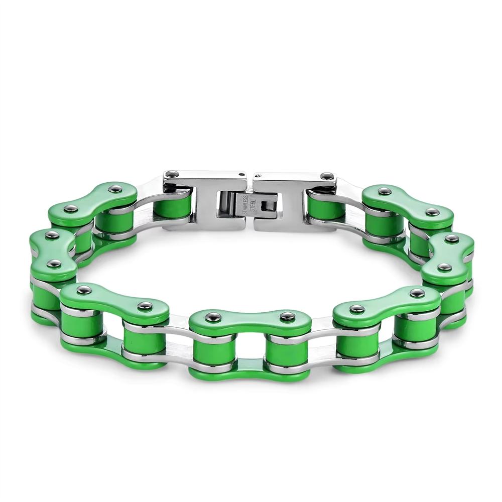 Stainless Steel Waterproof Anti Non Tarnish Personalized Hip Hop Fine Fashion Jewelry Punk Men's Biker Chain Bracelet