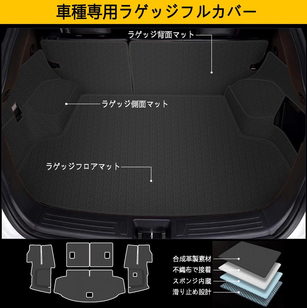 RAWAKORW Mazda New Luggage Mat KG Series Car Model Trunk Mat Full Cover Luggage Side Cover Backrest Cover Seat Back Cover Synthetic Leather Cargo Mat