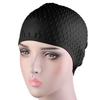 Silicone Swimming Cap Unisex Flexible Waterproof Adult Head Cover Swim Caps Black