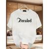 European Sizes The Artistic And Creative Font Aligns with The Trendy Style of Men, Featuring a Loose And Casual T-Shirt for Outdoor Wear