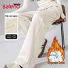 Baleno Women's High-Waisted Spliced Straight-Leg Casual Pants