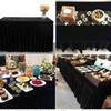 Rectangle Satin Tablecloth Wedding Table Cloth White Black For Party Birthday Events Banquet Decor Home Dinner Tablecloths