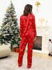 Custom Christmas Faux Silk Pajamas Set - Long Sleeve & Pants for Family