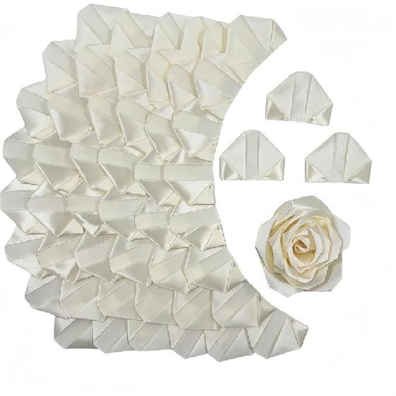 300Pcs Premade Satin Ribbon Rose Petals Half-Finished for Eternal Rose DIY Ramos Forever Flowers Bouquets Everlasting Floral,for