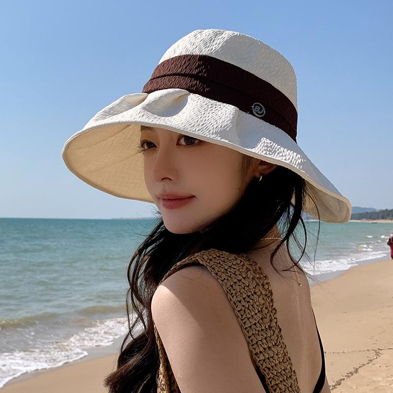 Korean New Hat Summer Seaside Protection Ultraviolet Sun Hat Women's High End Sun Protection Sun Hat