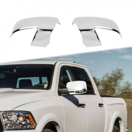 2* Chrome Mirror Cover Trim Caps for 2013-18 Dodge Ram 1500 Exterior Accessories