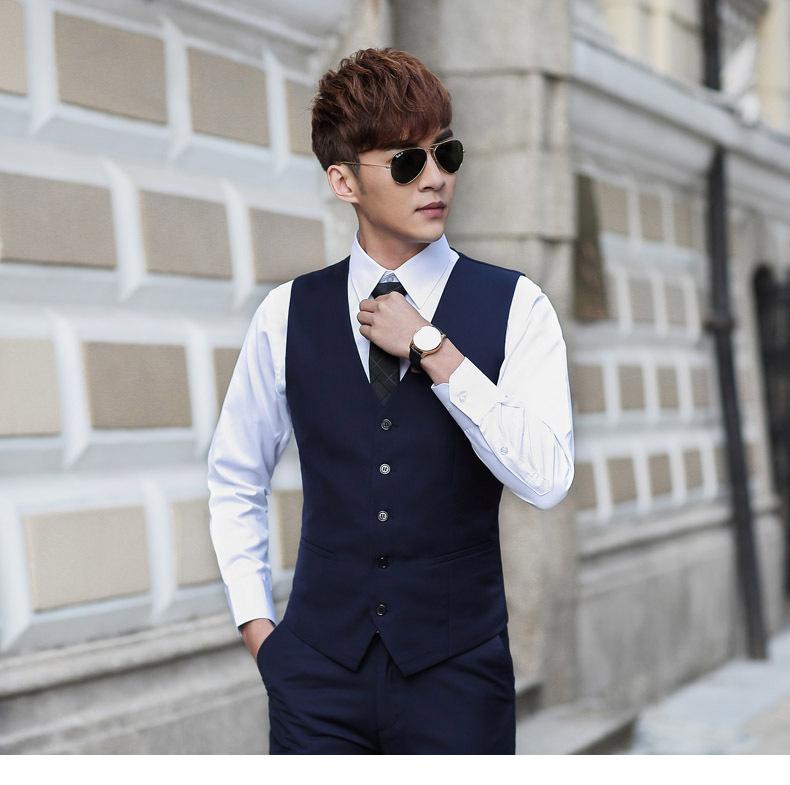 Fashion Single Breasted Suit Vests for Men Grey Black High-end Male Waistcoat Slim Fit Formal Business Casual Vest Plus Size 7XL