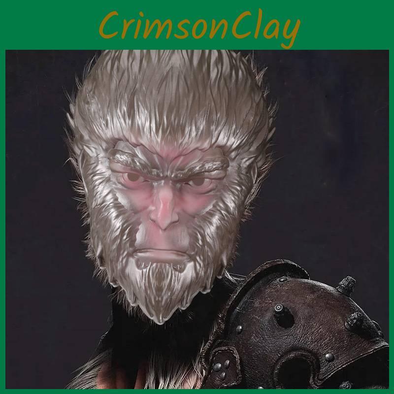 Black Myth Wukong Maske Urkomisches Affen-Kopfstück Für Halloween Und Cosplay-Spaß