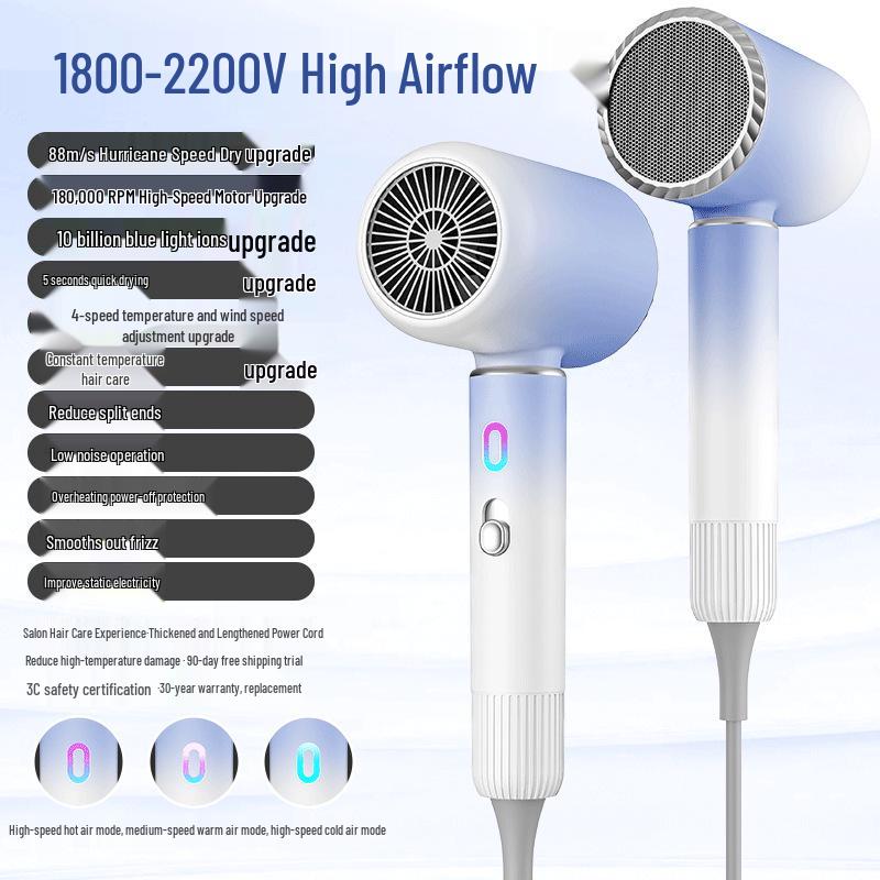 Compact Gradient Negative Ion Hair Dryer - Salon Quality, Quick Drying.