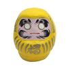 Made In Japan Fortune-Beckoning Daruma, Yellow (Total Length 5.8cm)