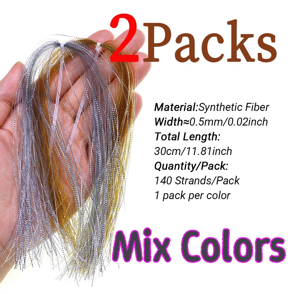 

Flashabou Lateral Scale Fly Tying Material Durable Saltwater Corrugated Flash Tinsel for Minnow Jigs Assist Hooks Streamer Flies