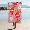 Asciugamano da Bagno con Stampe di Animali Cartoni Animati Microfibra Morbido Assorbente Traspirante Per Bambina Bambini Asciugamano da Spiaggia Decorativo Cartoni Animati