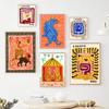 Buntes Abstraktes Poster Tiger Leopard Schlange Tropischer Dschungel Leinwandbild und Drucke Wandkunst Bilder Wohnzimmer Dekoration