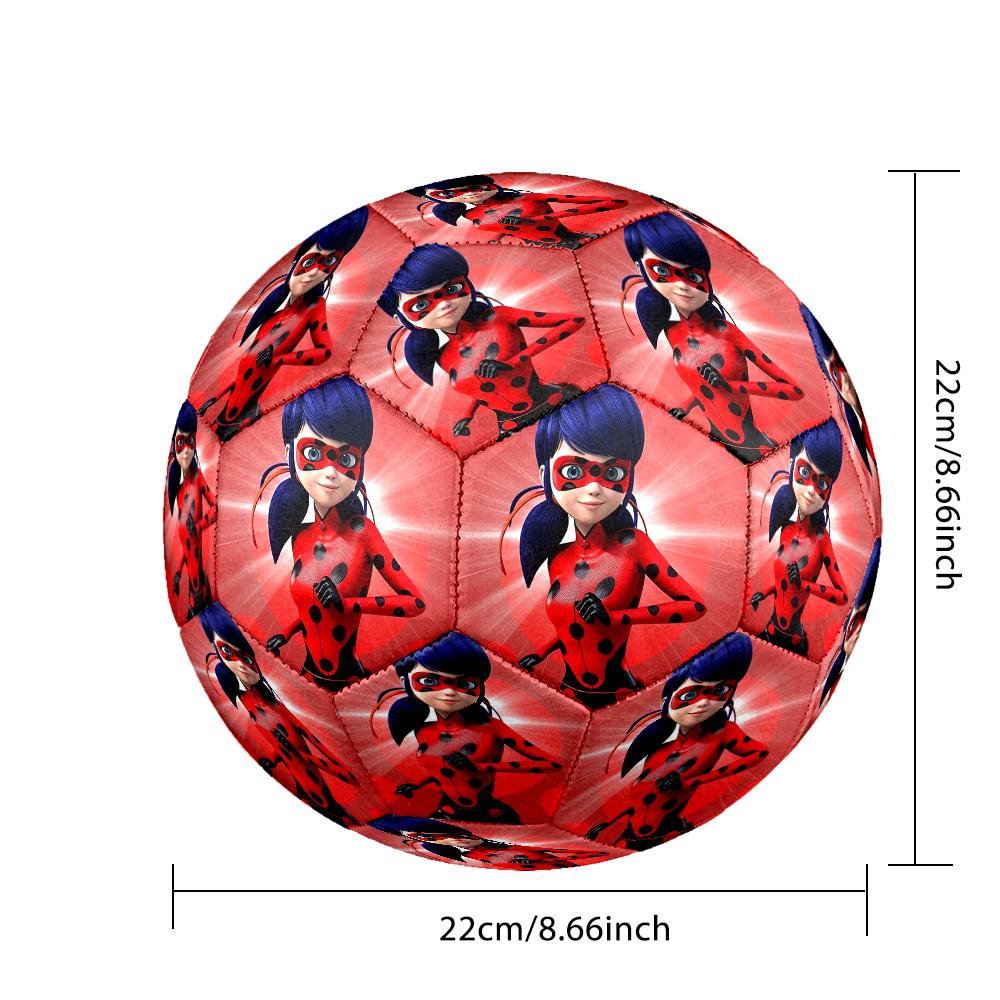 1pc Ladybug Pattern Football, Standard Size 5 Soccer Ball Stylish Sport Football for Competition Play and Training