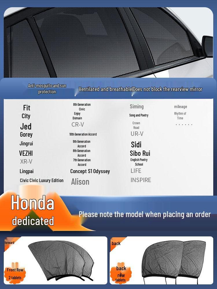 Car Window and Sunroof Anti-Mosquito Mesh: Insect-proof Sun Protection Screen & Curtain.