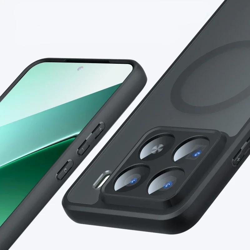 Case for Xiaomi 15, for MagSafe, ERBORD Matt Case, Black + Screen Glass