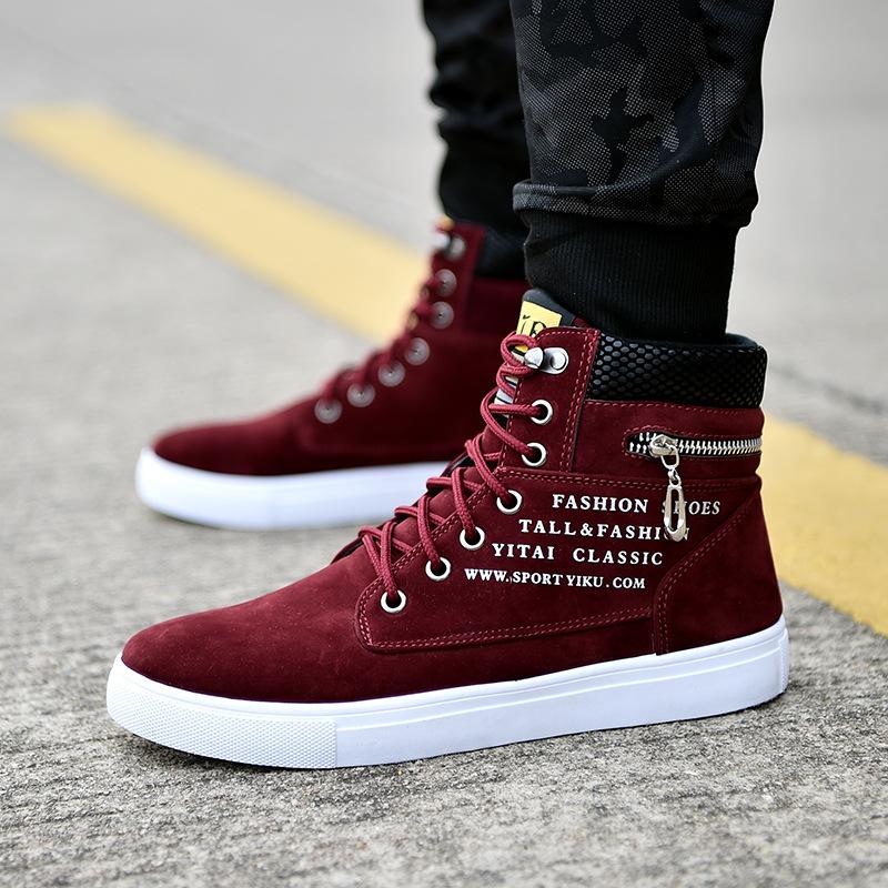 Ayakkabı Erkek Büyük Beden Moda Yüksek Bilekli Martin Botlar Trend Dış Mekan İş Botları Çok Yönlü Ok Öğrencisi Tide Ayakkabılar