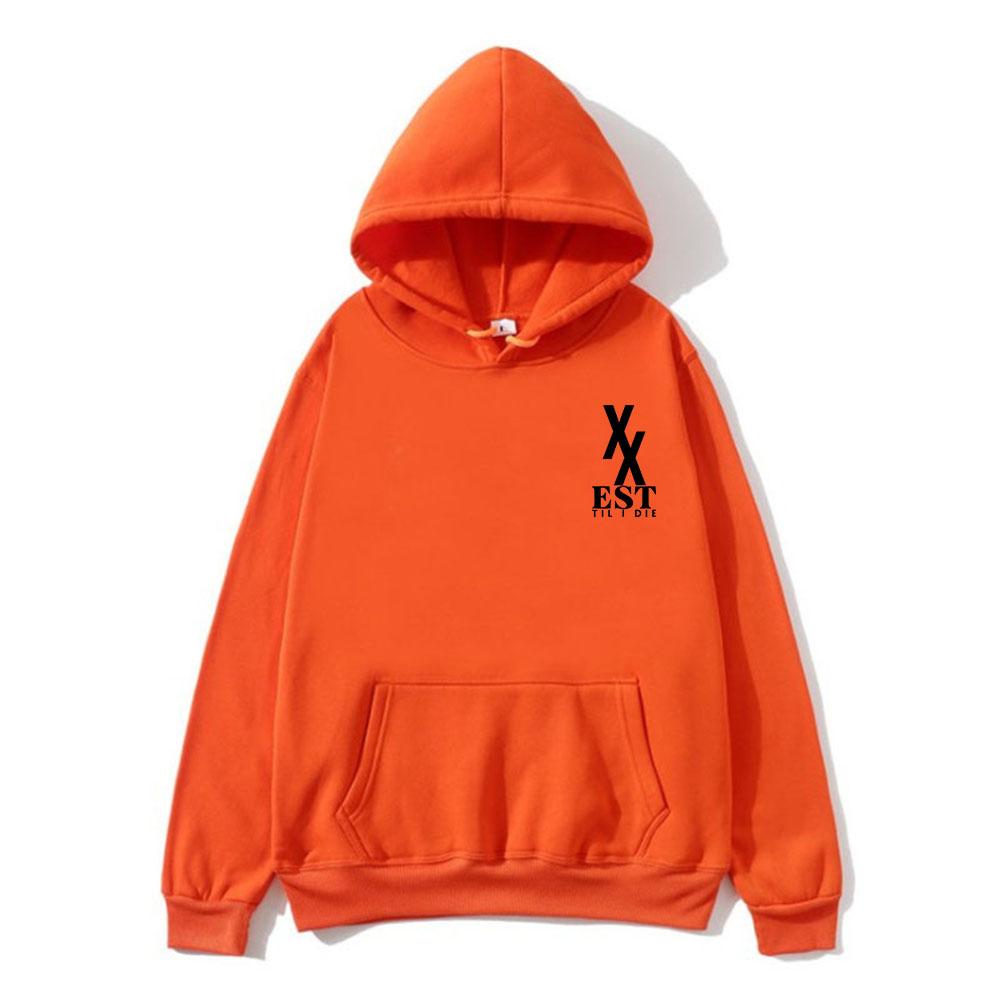 XX EST Bis zum Tod Hoodies Rapper Mgk Machine Gun Kelly Sweatshirts Herrenbekleidung Kapuzenpullover Lässig Herren/Damen Pullover XXL orange