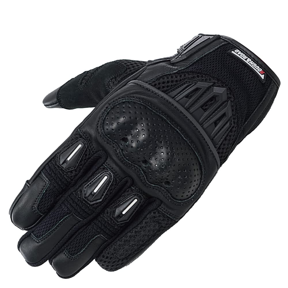 

ROUGH ROAD RR8425 Motorcycle Protective Size LL & Gloves, Air-Through Gloves, Black, чёрный
