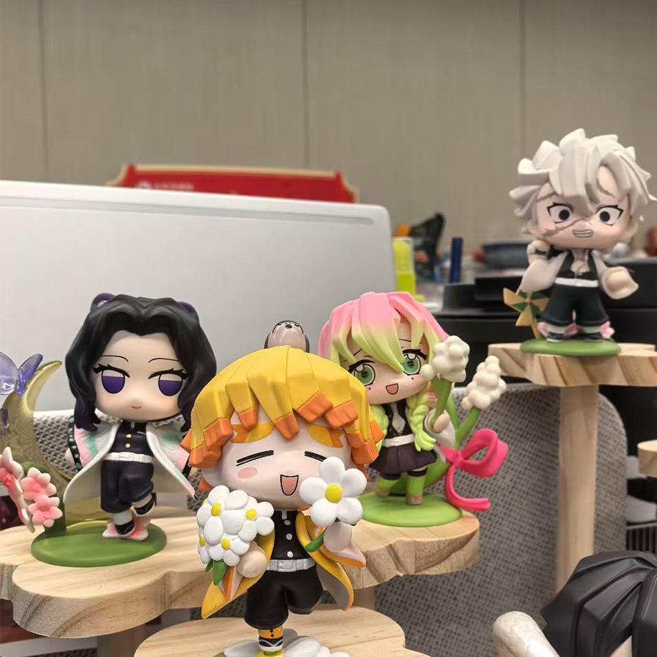 Demon Slayer Tanjiro Kamado Nezuko anime cartoon figure blind box creative  statue model ornament surprise gift box