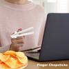 1 Pair Finger Chopsticks Food Grade Reusable Gamers Chopsticks Snack Tong Chip Grabber Tools Food Holder Clip Tweezers Gamer Christmas Gift