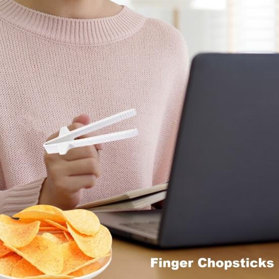 1 pár prstových hůlek, opakovaně použitelných, potravinářských, hráčských hůlek, kleště na svačinu, chytač chipsů, nástroje, držák na jídlo, klip, pinzeta, hráčský vánoční dárek