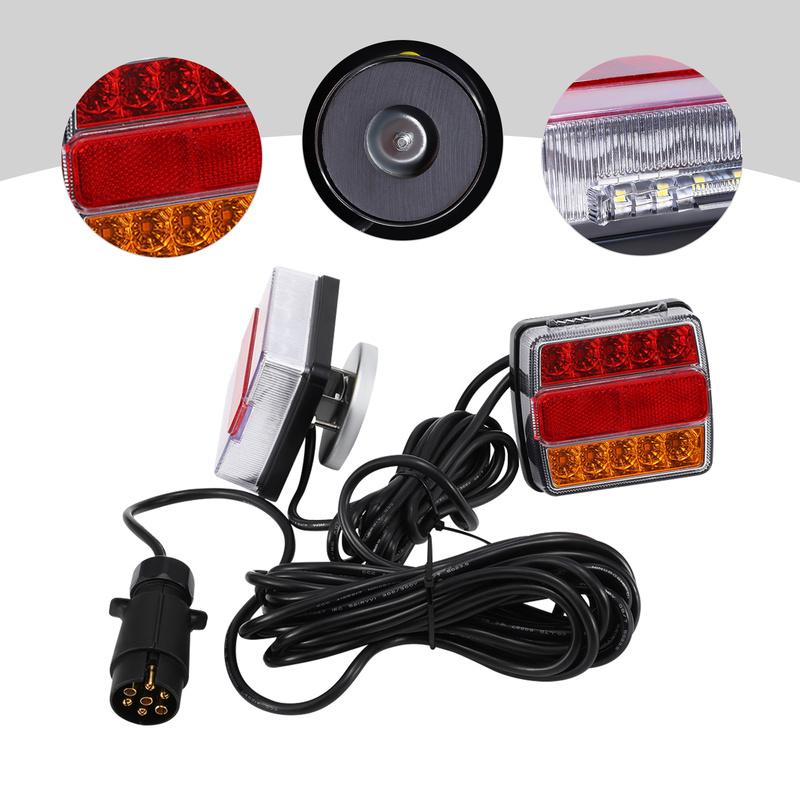 Universal 7 Pin LED Tail Lights for Trucks Trailers Tractors Buses 2835 LED Beads Brake Reverse Turn Signal Lights