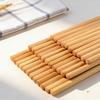 1 Paar Keine Farbe Bambus-Essstäbchen Keine Wachs Anti-Rutsch-Essstäbchen Hotpot-Essstäbchen Haushalt