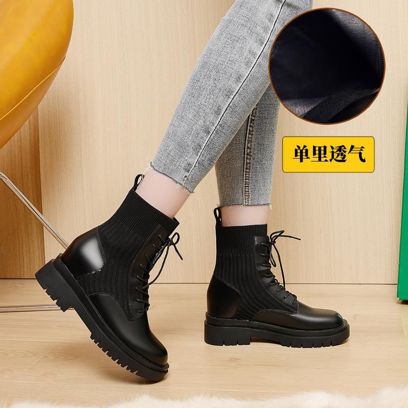 Chaussures en Cuir Véritable de Haute Qualité pour Femmes Bottes d'Hiver Chaussures Femme Décontractées Nouvelles en Cuir Véritable Botas Mujer Bottines Femme