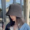 Summer fashion hollow bucket hat ladies seaside beach outing visor student face small bucket hat