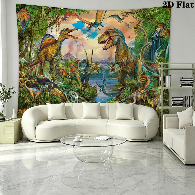 Jurassic Dinosaurs Pattern Home Decor Tapestry, Wall Hanging, Decorative RV Wall Cloth.MGT0918500