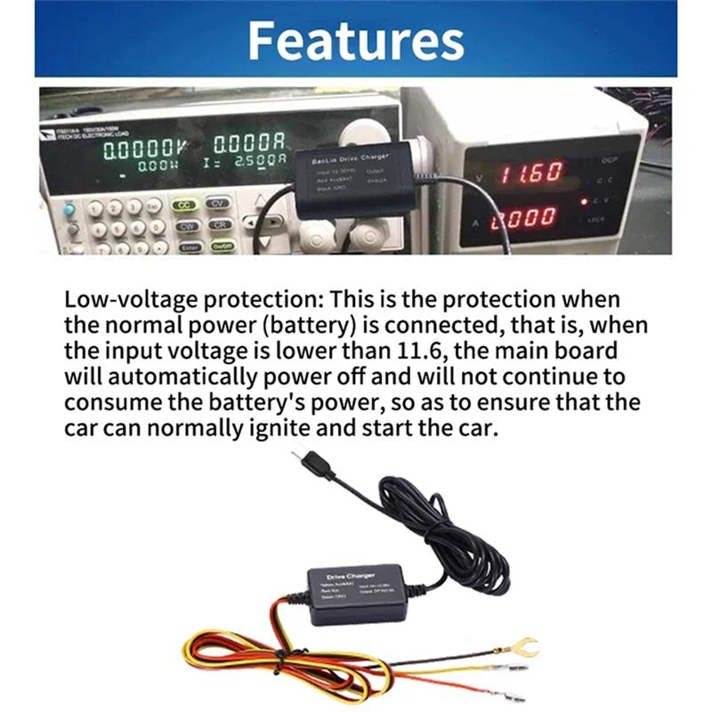 For 70Mai Hardwire Kit UP03 Only Type-C Port For 70Mai A810 X200 Omni M500 24H Parking Monitor Power Line-N25R