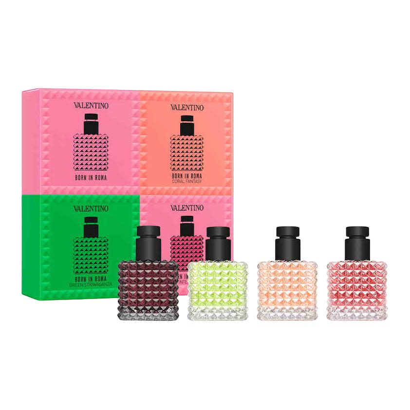 Valentino Mini Eau De Parfum Sample Set Four Piece Set Punk Sweetheart+Sunset Miss+Casual Miss+Adventure Miss