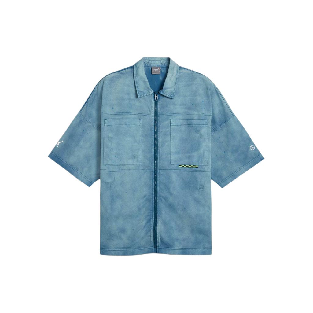 New PUMA X Mercedes AMG Petronas F1® Team X Mad Dog Jones SS24 Shirt Men's Ocean Blue 623701-07